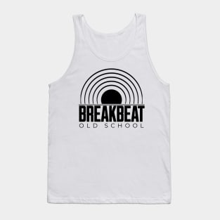 BREAKBEAT  - Old School Records (Black) Tank Top